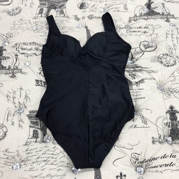 Tahari Surplice Wrap One-Piece Swimsuit - Picture 4 of 7